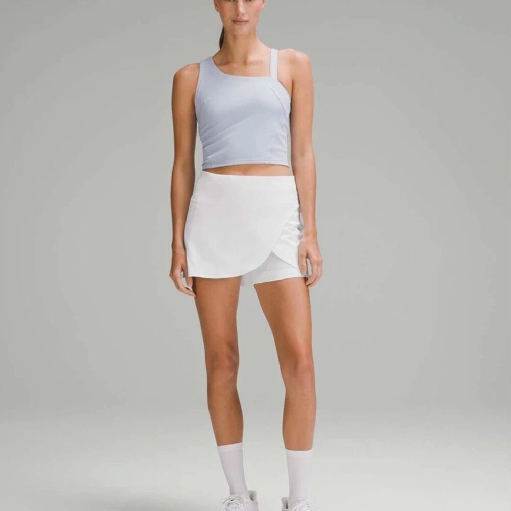 NWT Lululemon High-Rise Wrap Tennis Skirt White Size 4 Athletic Skort